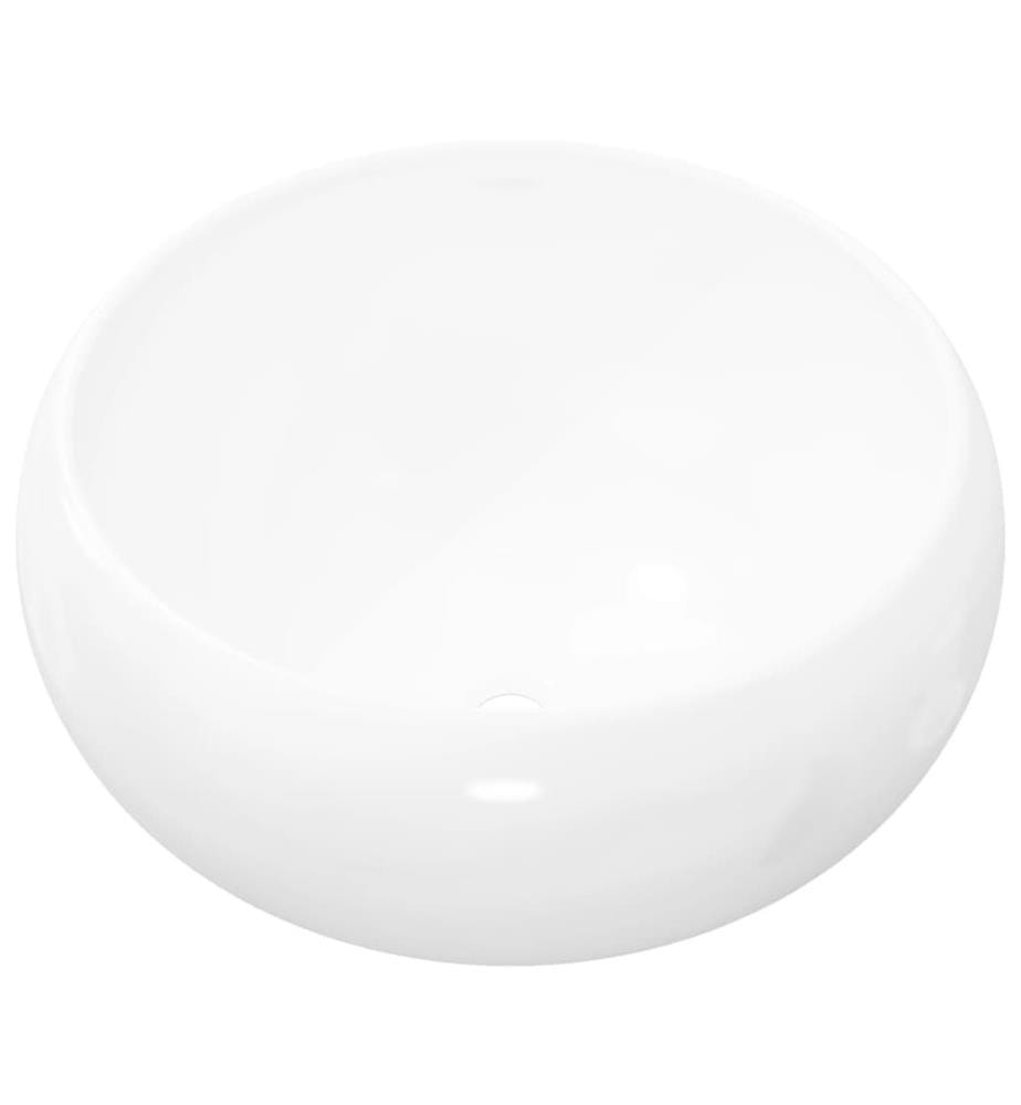 Waschbecken Rund Keramik Weiss 40 x 15 cm