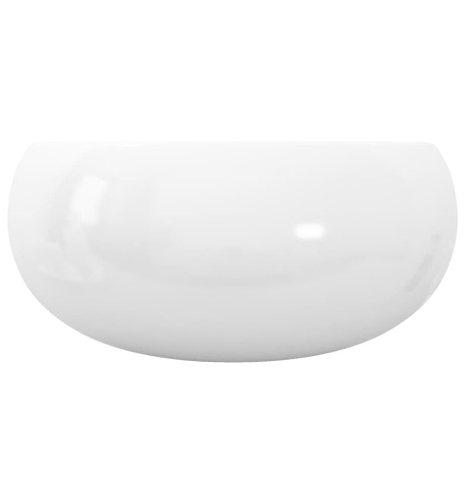 Waschbecken Rund Keramik Weiss 40 x 15 cm