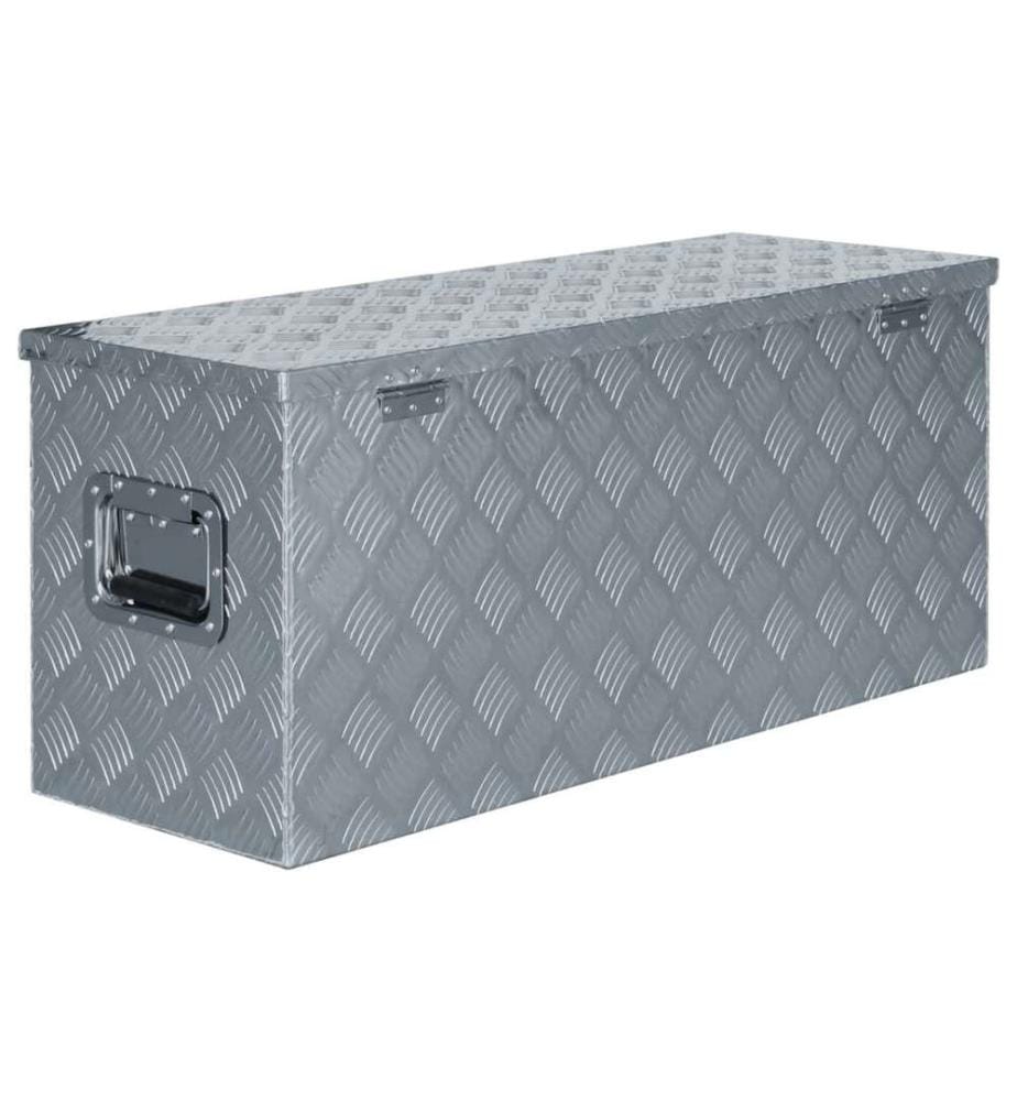 Boîte en aluminium 90,5 x 35 x 40 cm Argenté