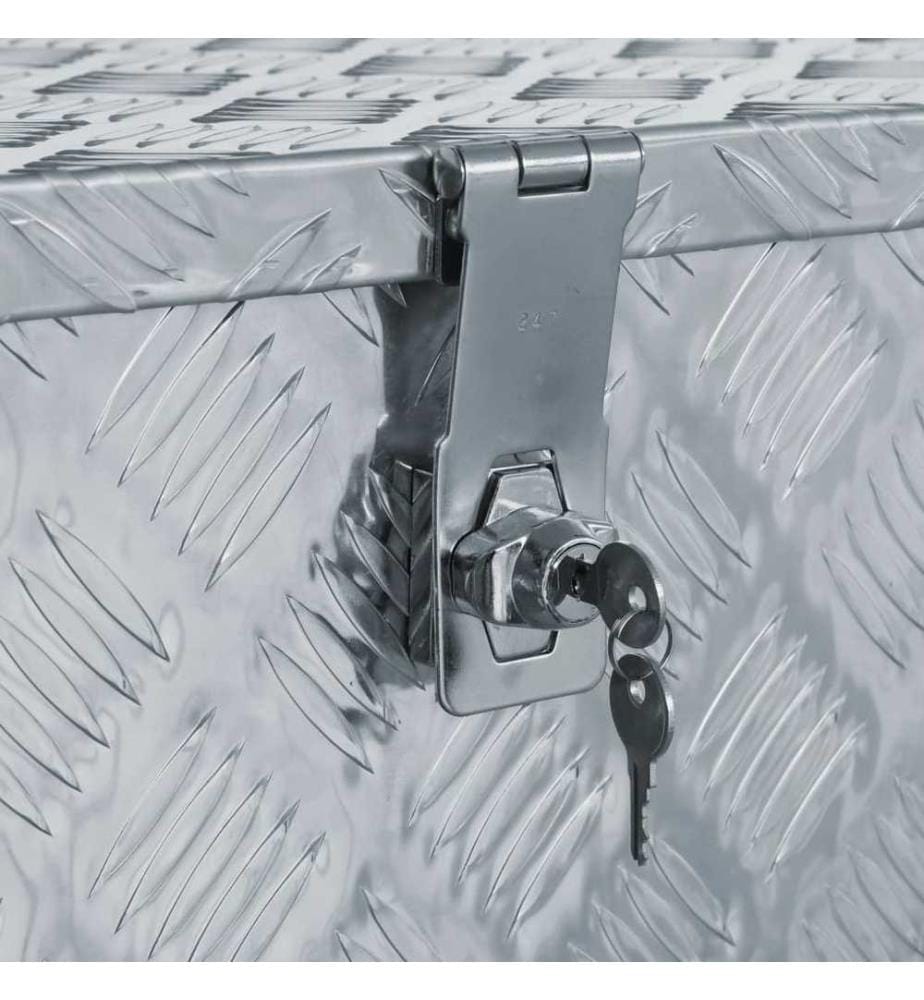 Boîte en aluminium 90,5 x 35 x 40 cm Argenté