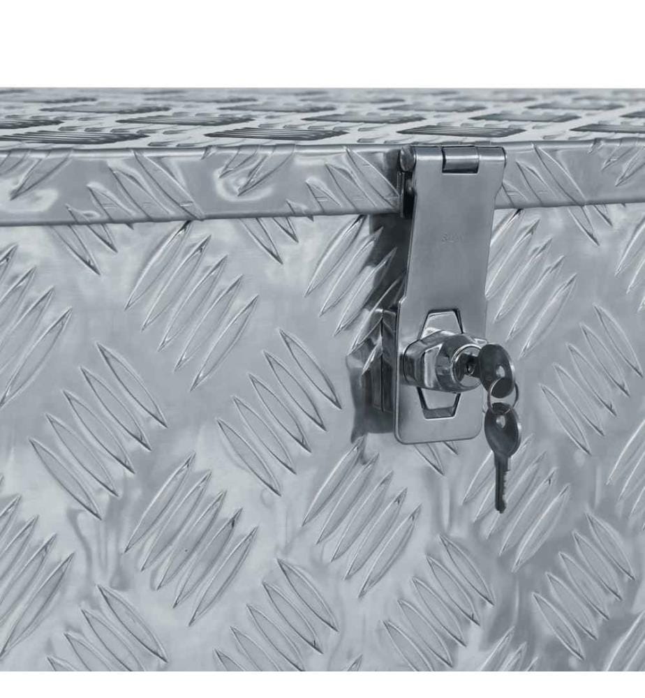 Aluminiumkiste 110,5×38,5×40 cm Silbern