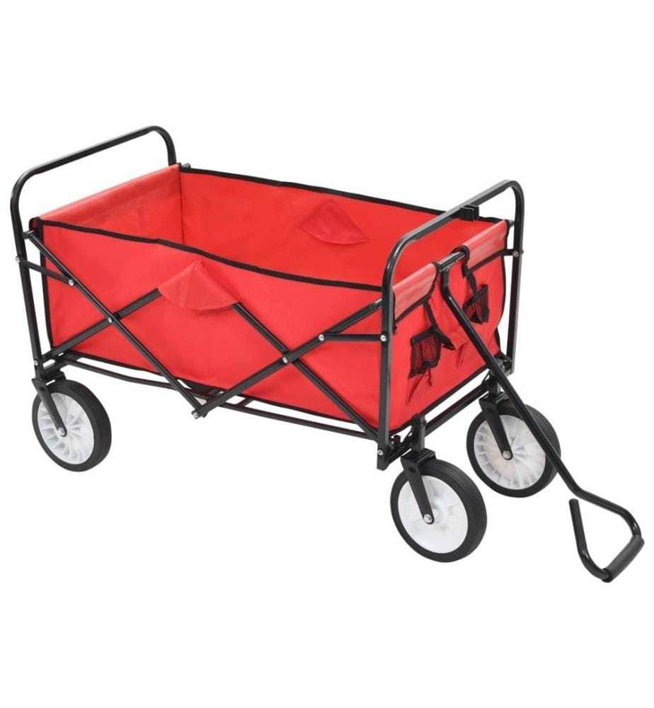 Klappbarer Handwagen Stahl Rot