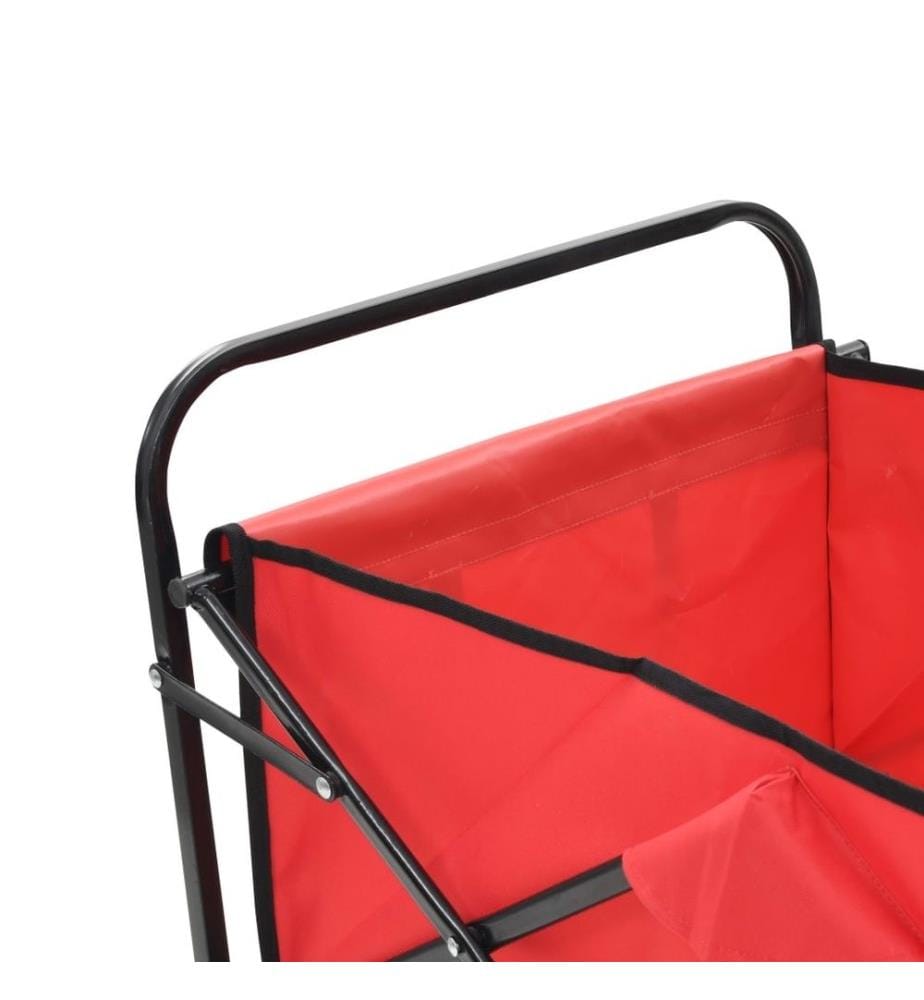 Klappbarer Handwagen Stahl Rot