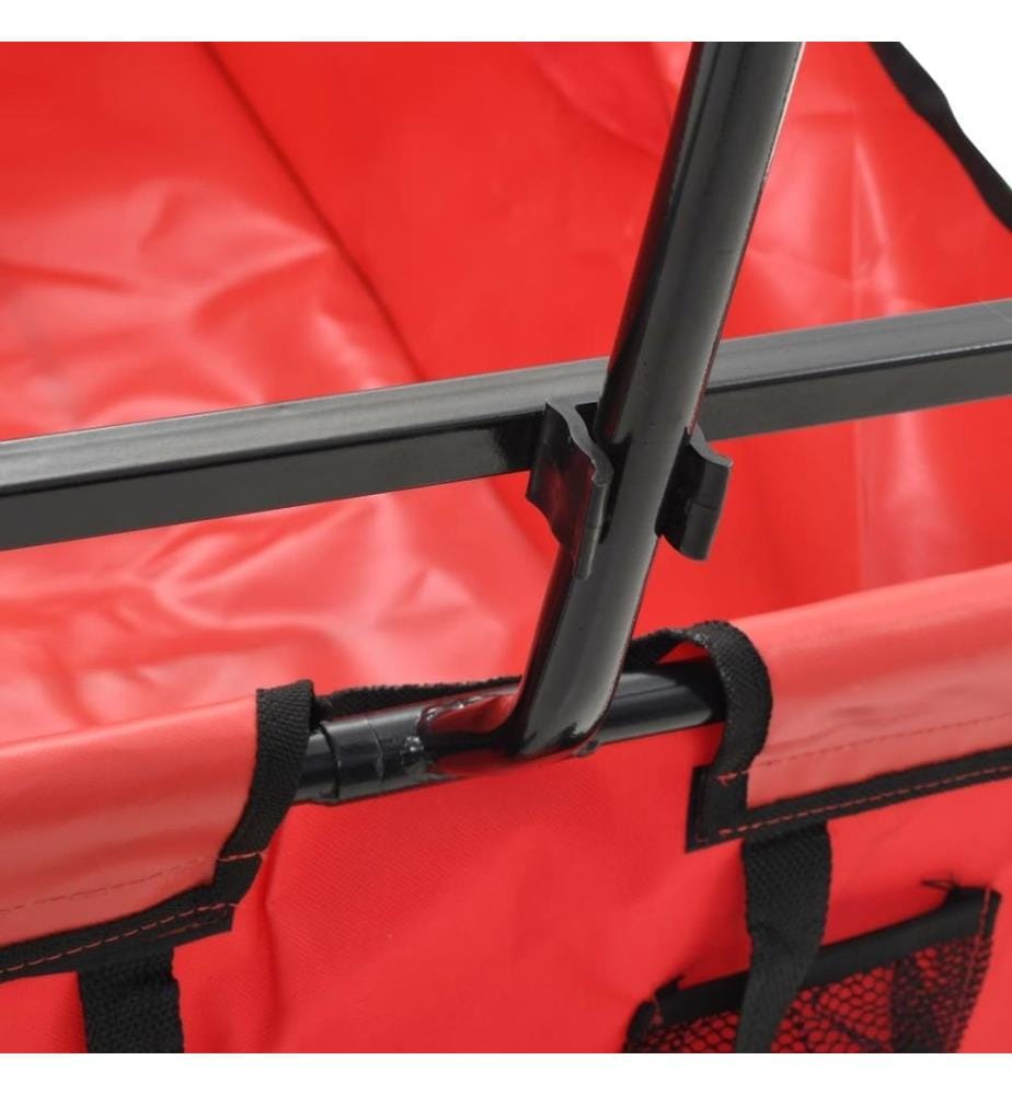 Klappbarer Handwagen Stahl Rot
