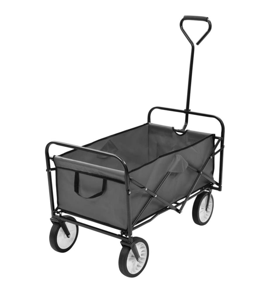 Klappbarer Handwagen Stahl Grau