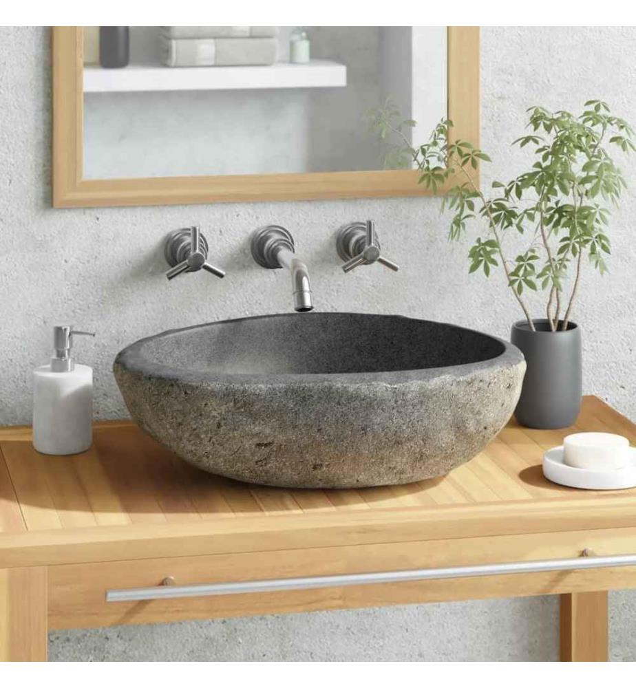 Waschbecken Flussstein Oval 29-38 cm
