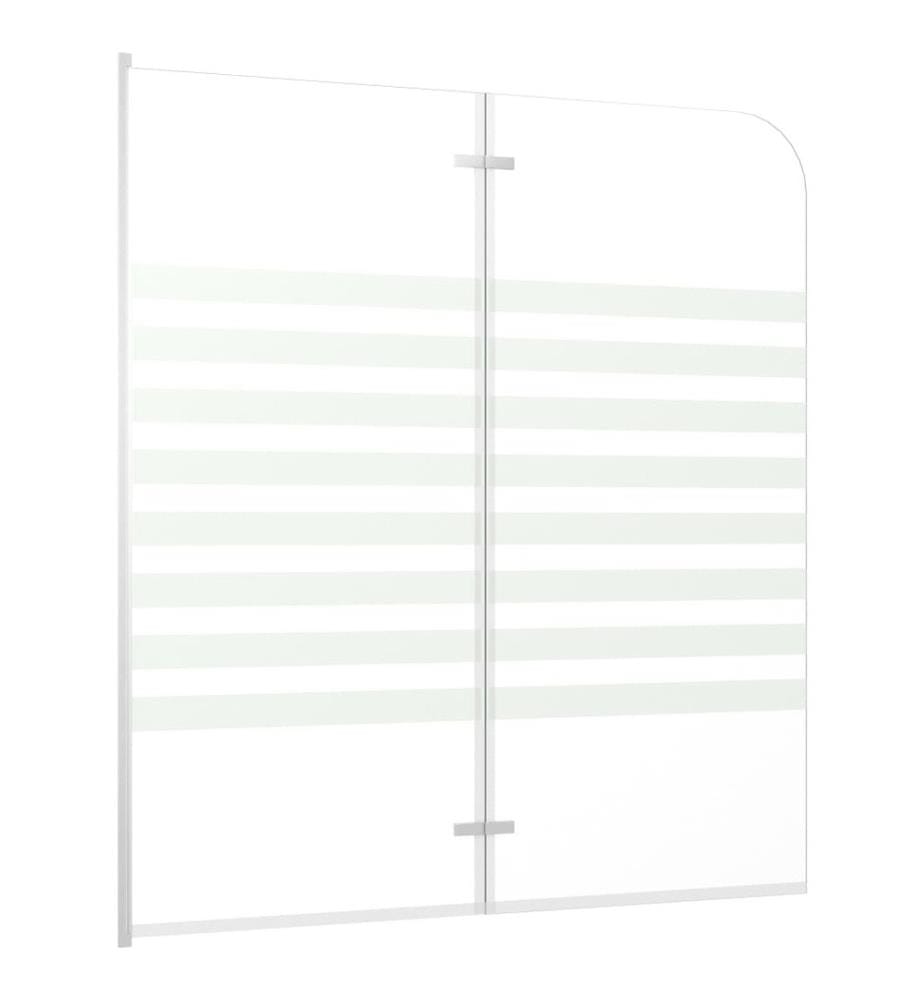 Duschabtrennung 120x140 cm Hartglas Streifen