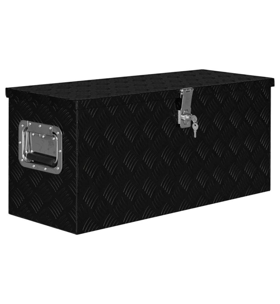 Boîte en aluminium 80x30x35 cm Noir