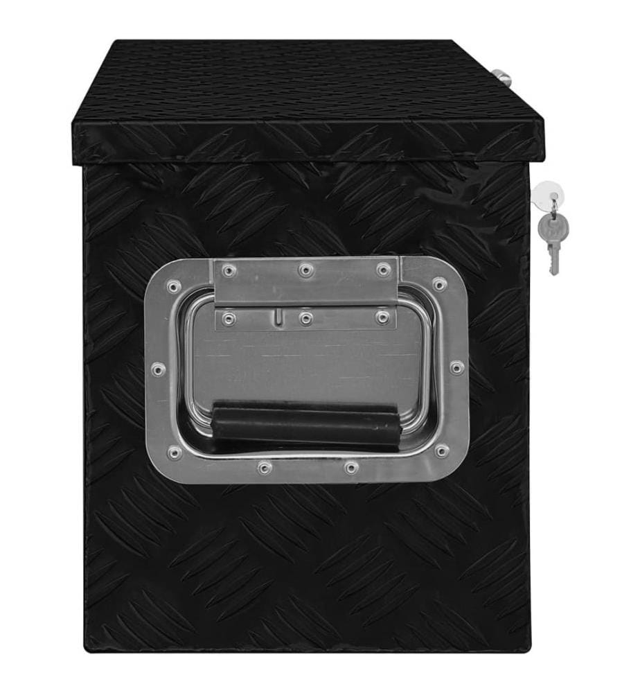 Boîte en aluminium 80x30x35 cm Noir