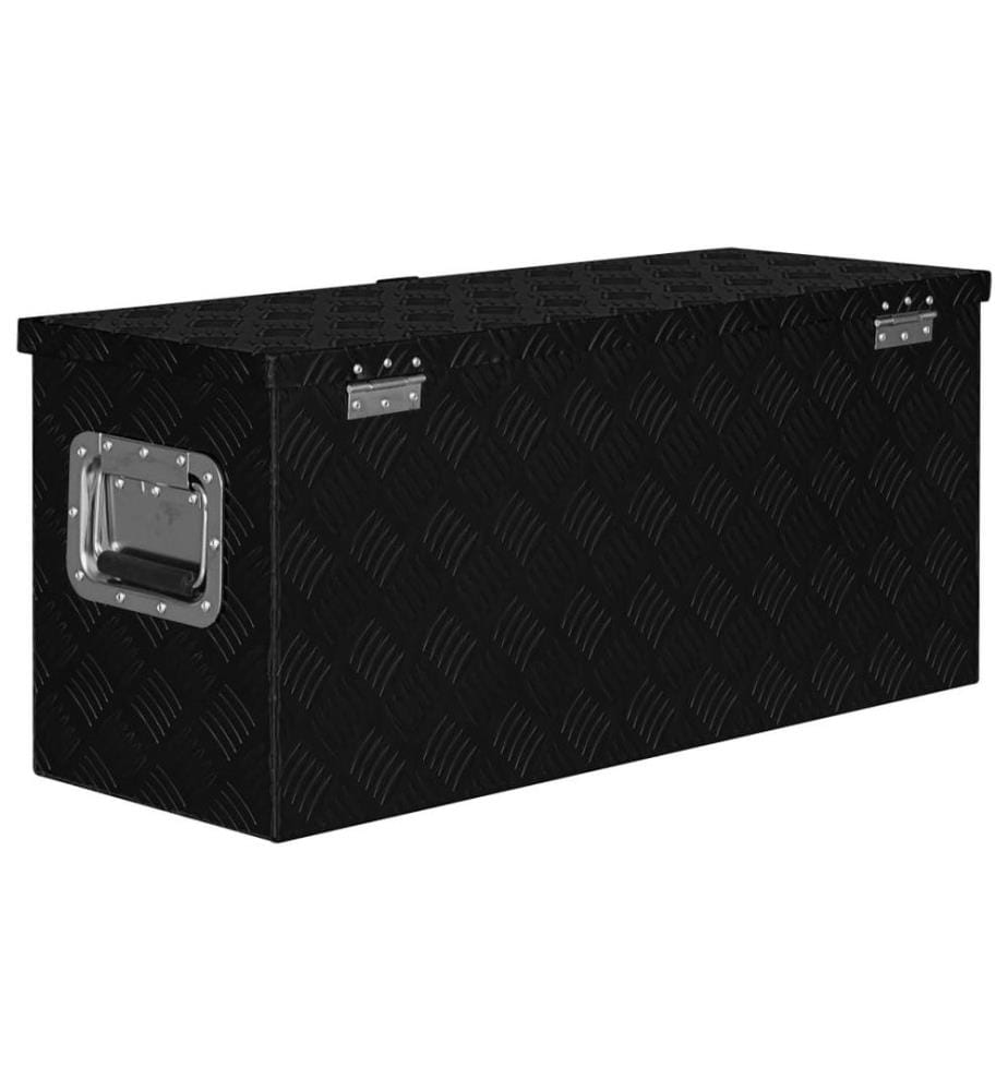 Boîte en aluminium 80x30x35 cm Noir