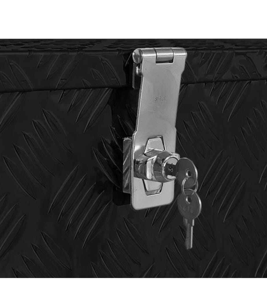 Boîte en aluminium 80x30x35 cm Noir