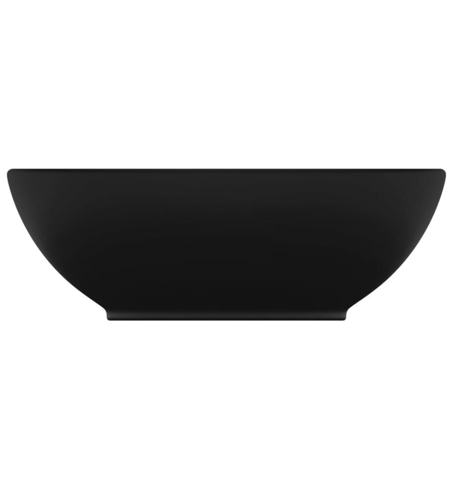 Lavabo ovale de luxe Noir mat 40x33 cm Céramique