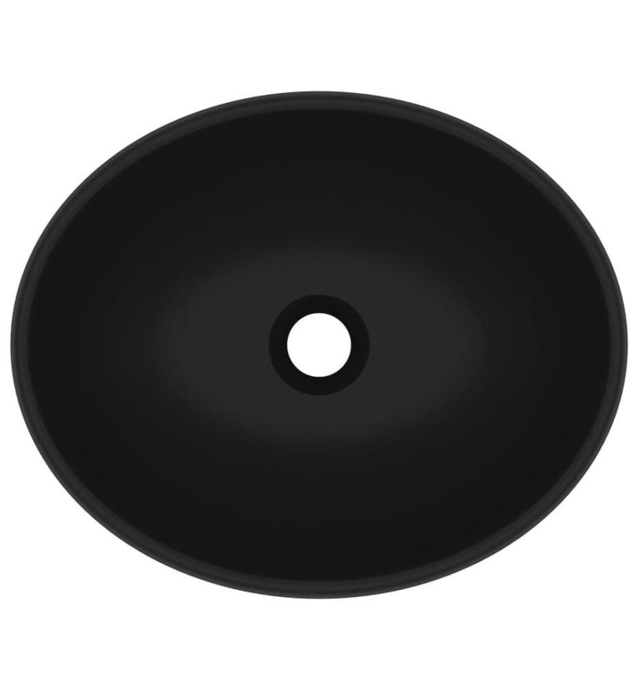 Lavabo ovale de luxe Noir mat 40x33 cm Céramique