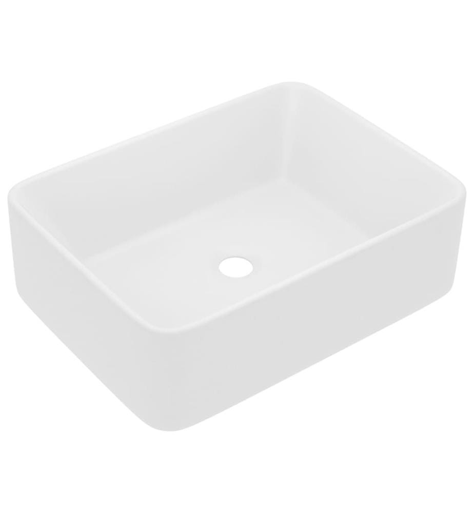 Luxus-Waschbecken Matt Weiss 41x30x12 cm Keramik