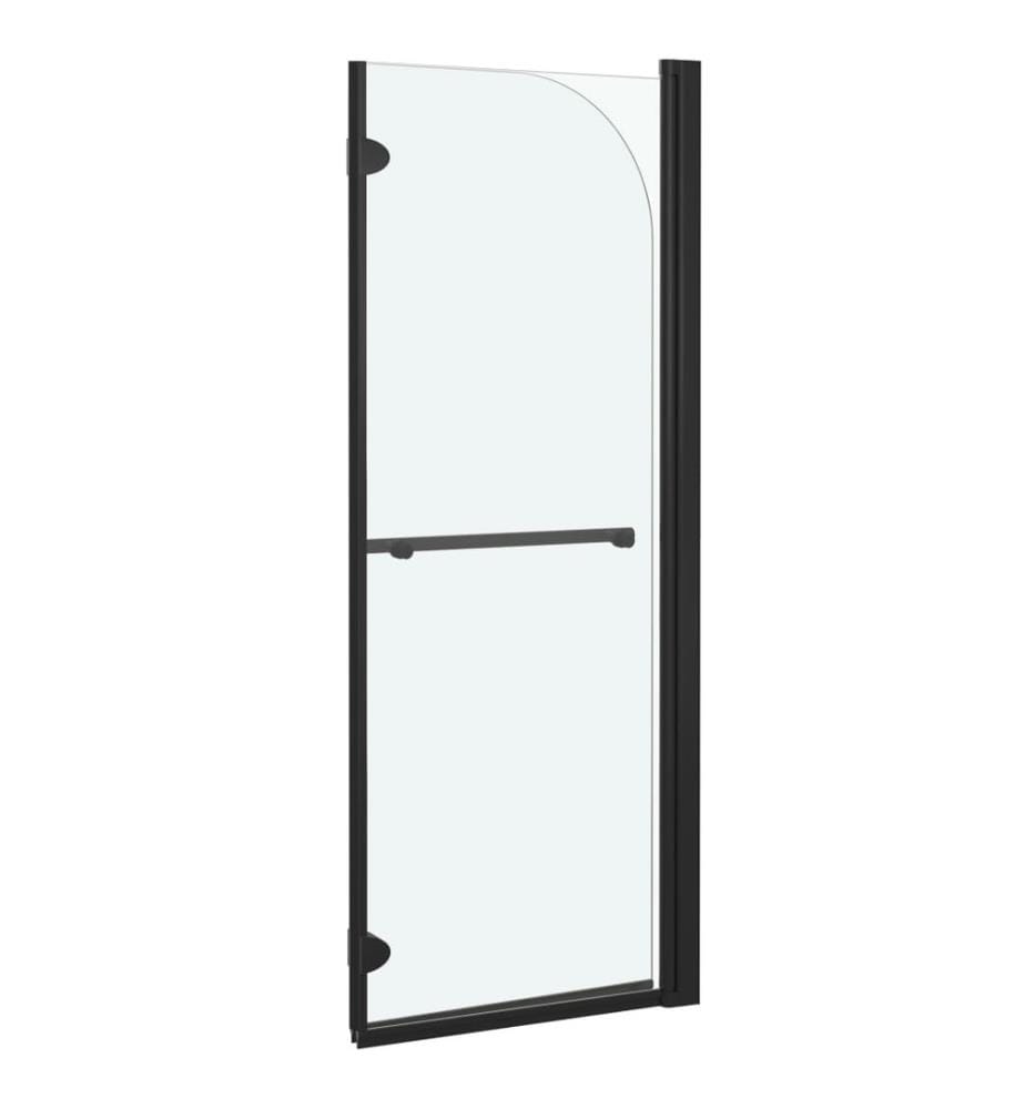 Faltbare Duschkabine 2 Paneele ESG 95x140 cm Schwarz