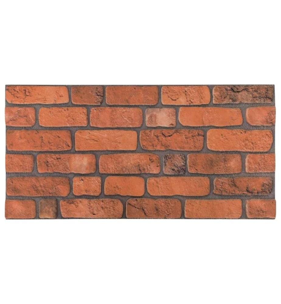 3D-Wandpaneele 10 Stk. Terrakottarot Backstein-Optik EPS