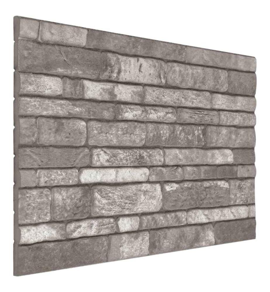 3D-Wandpaneele 10 Stk. Dunkelgrau Backstein-Optik EPS