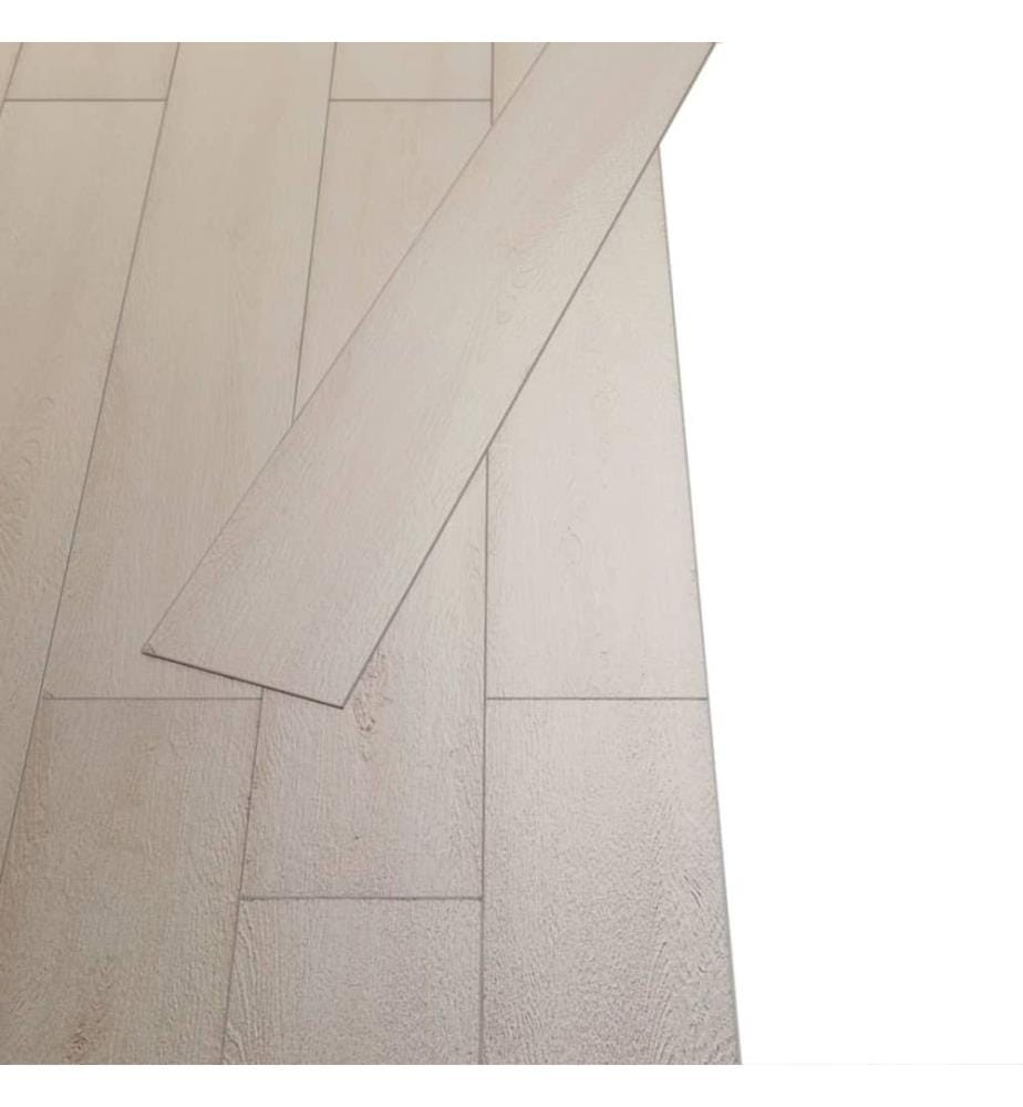 PVC Laminat Dielen Selbstklebend 5,02 m² 2 mm Eiche Klassisch Weiss
