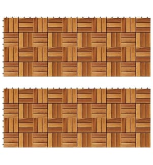 Terrassenfliesen 20er Set Akazie 30 x 30 cm