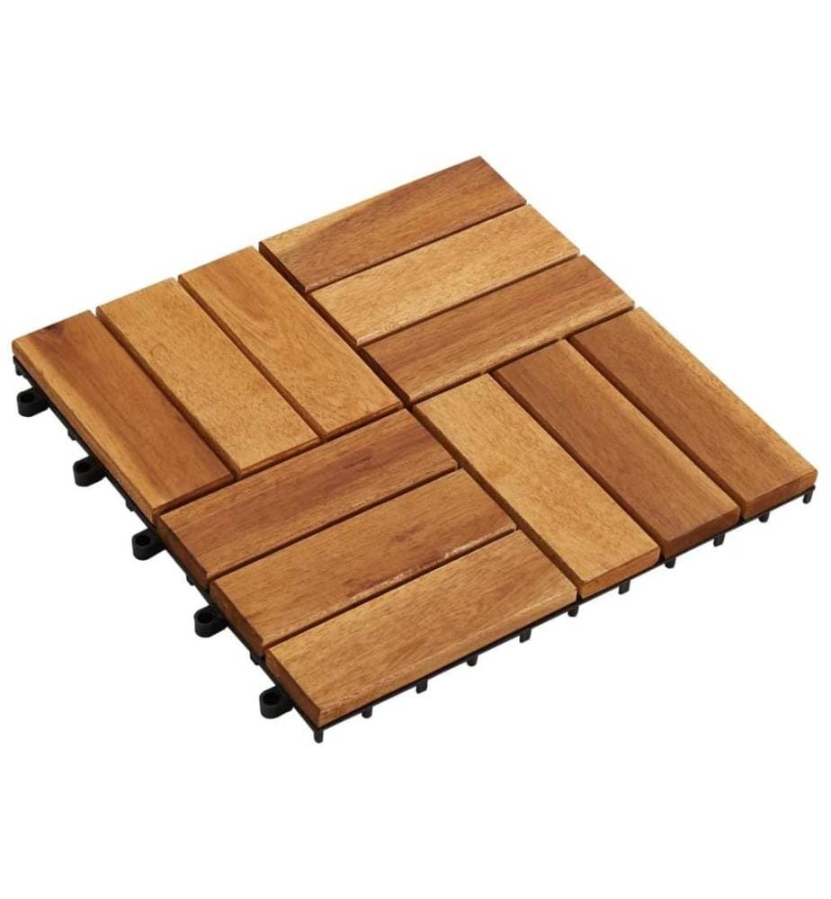 Terrassenfliesen 20er Set Akazie 30 x 30 cm