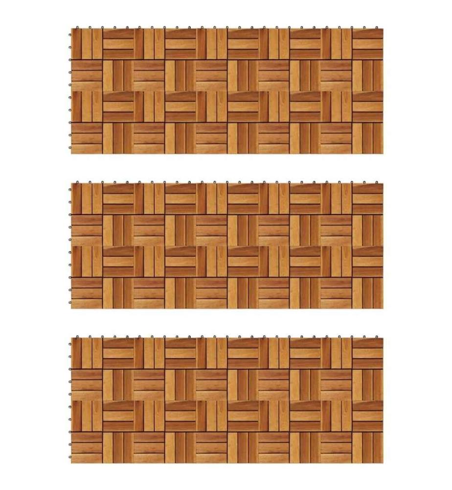 Terrassenfliesen 30er Set Akazie 30 x 30 cm