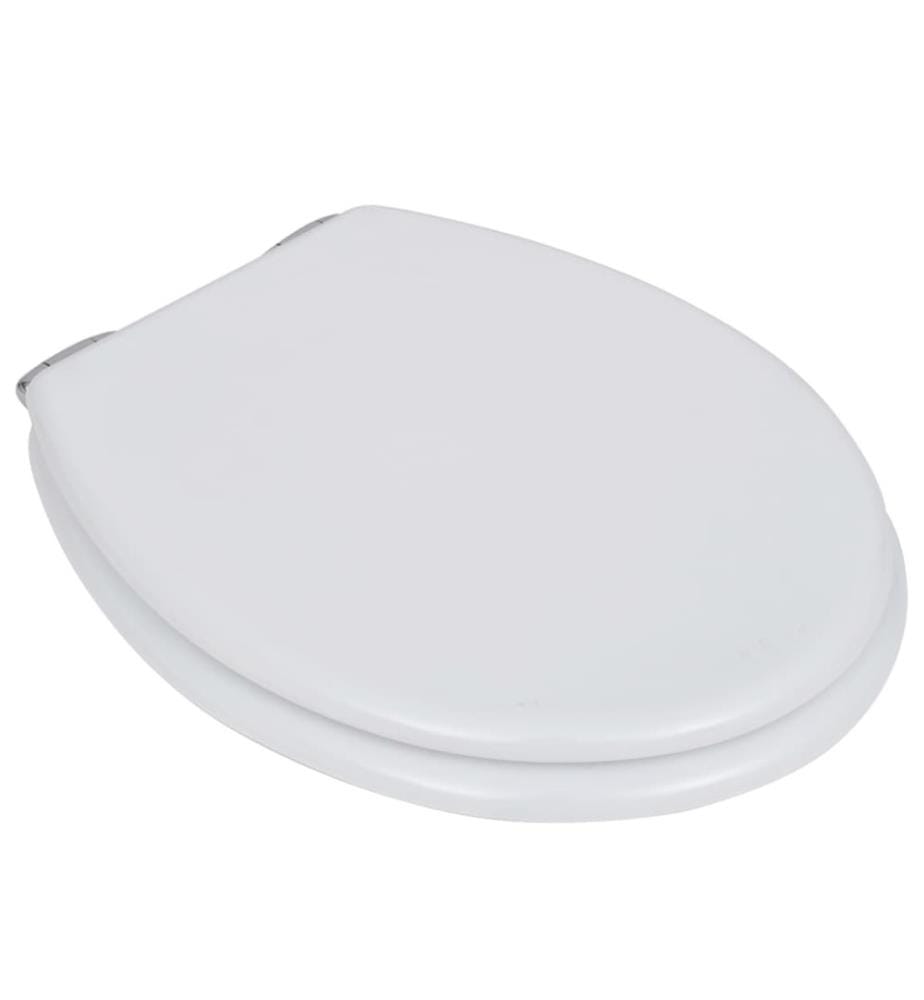 Toilettensitze 2 Stk. mit Absenkautomatik MDF Weiss