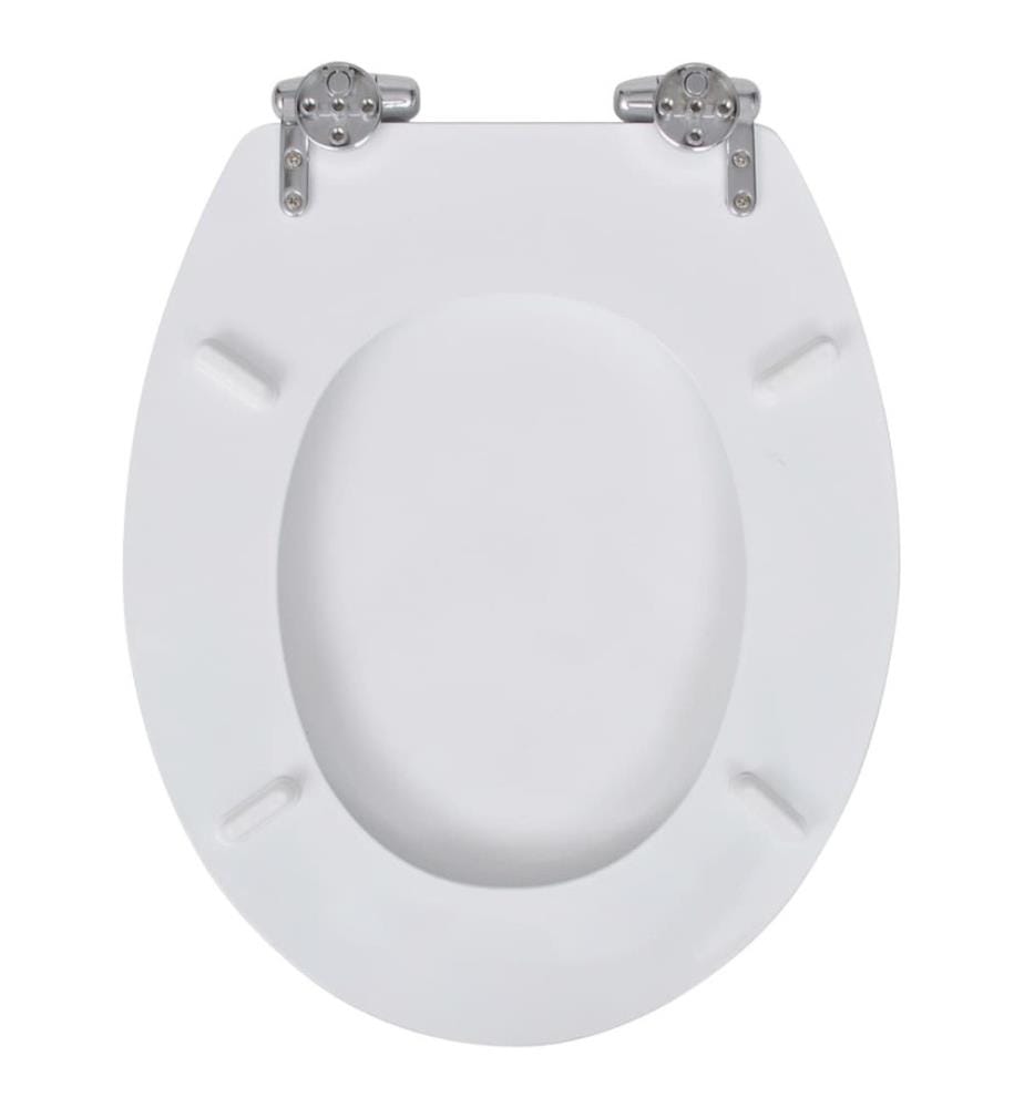 Toilettensitze 2 Stk. mit Absenkautomatik MDF Weiss