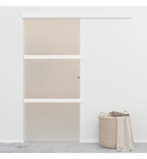 Schiebetür mit weichen Stoppern ESG-Glas und Aluminium 90x205cm