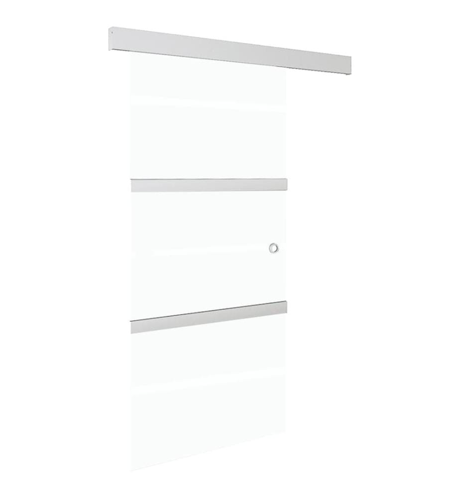 Schiebetür mit weichen Stoppern ESG-Glas und Aluminium 90x205cm