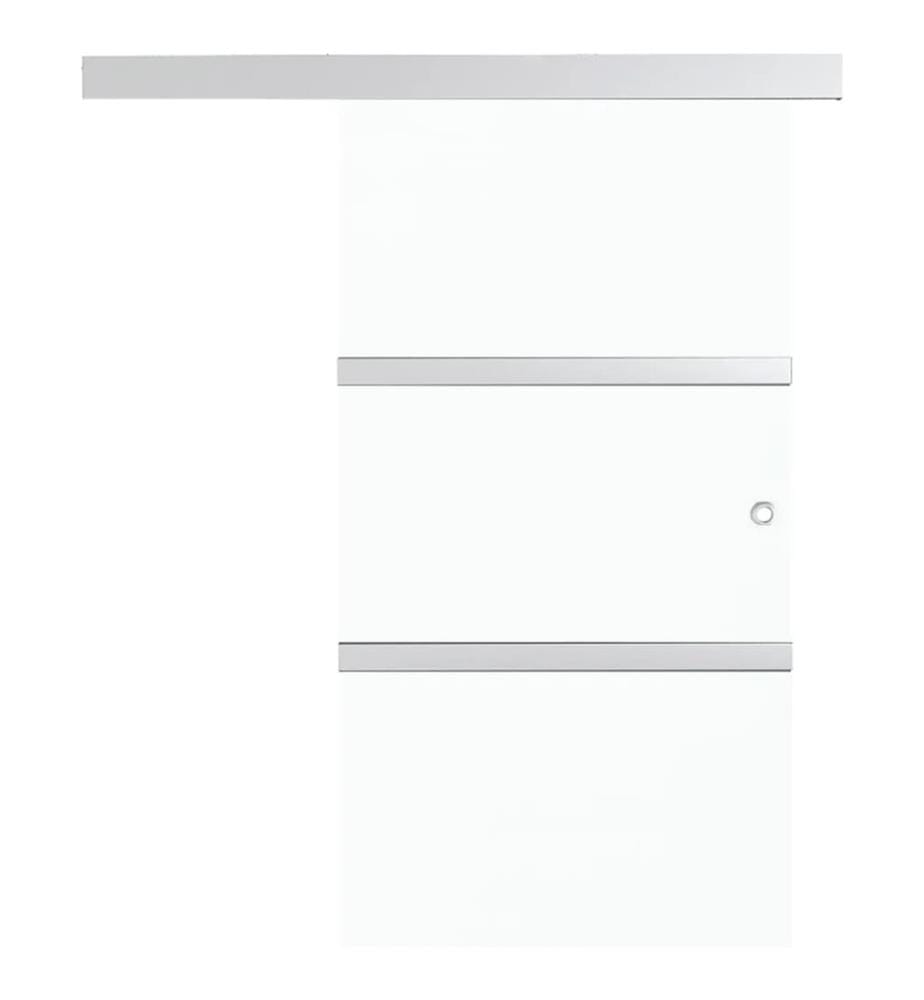 Schiebetür mit weichen Stoppern ESG-Glas und Aluminium 90x205cm