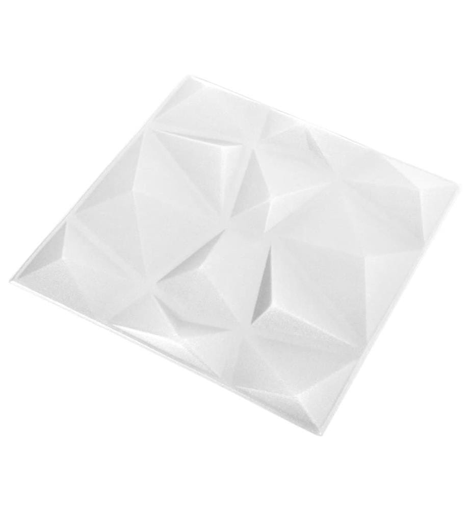 3D-Wandpaneele 12 Stk. 50x50 cm Diamant Grau 3 m²
