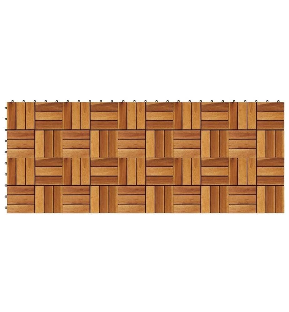 10 x Fliese aus Akazienholz 30 x 30 cm
