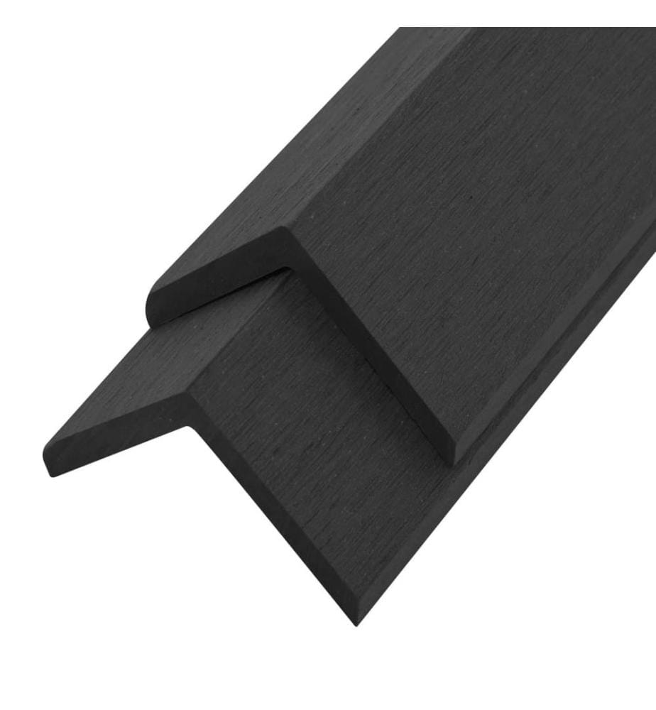 Winkelleisten 5 Stk. WPC 170 cm Schwarz