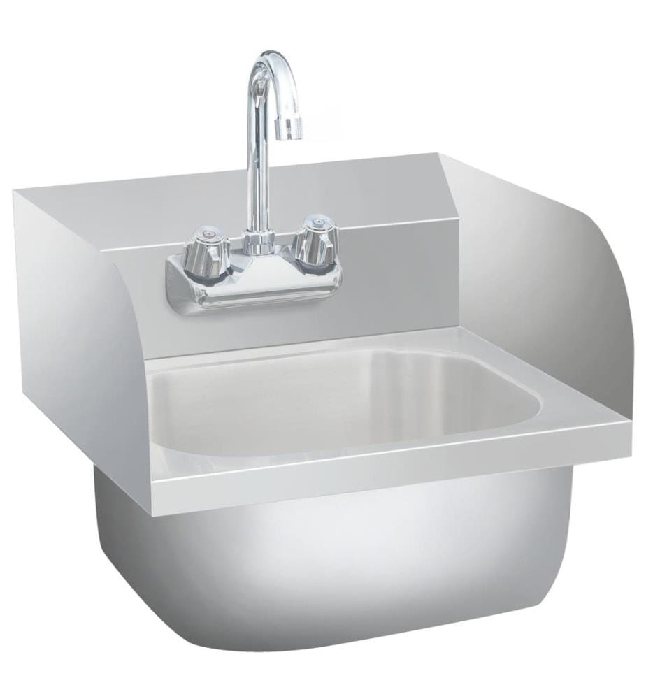Gastro-Handwaschbecken mit Wasserhahn Edelstahl