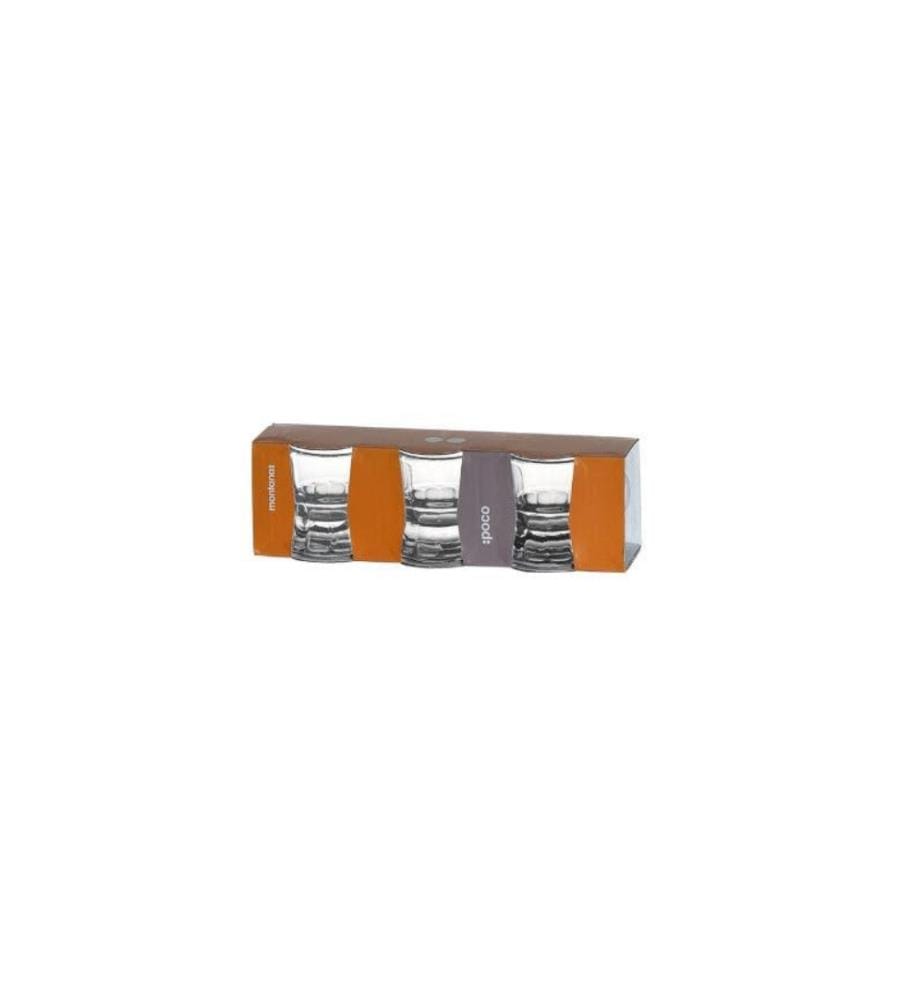 MONTANA - Schnapsglas Poco 20 ml, 3 Stück, Transparent