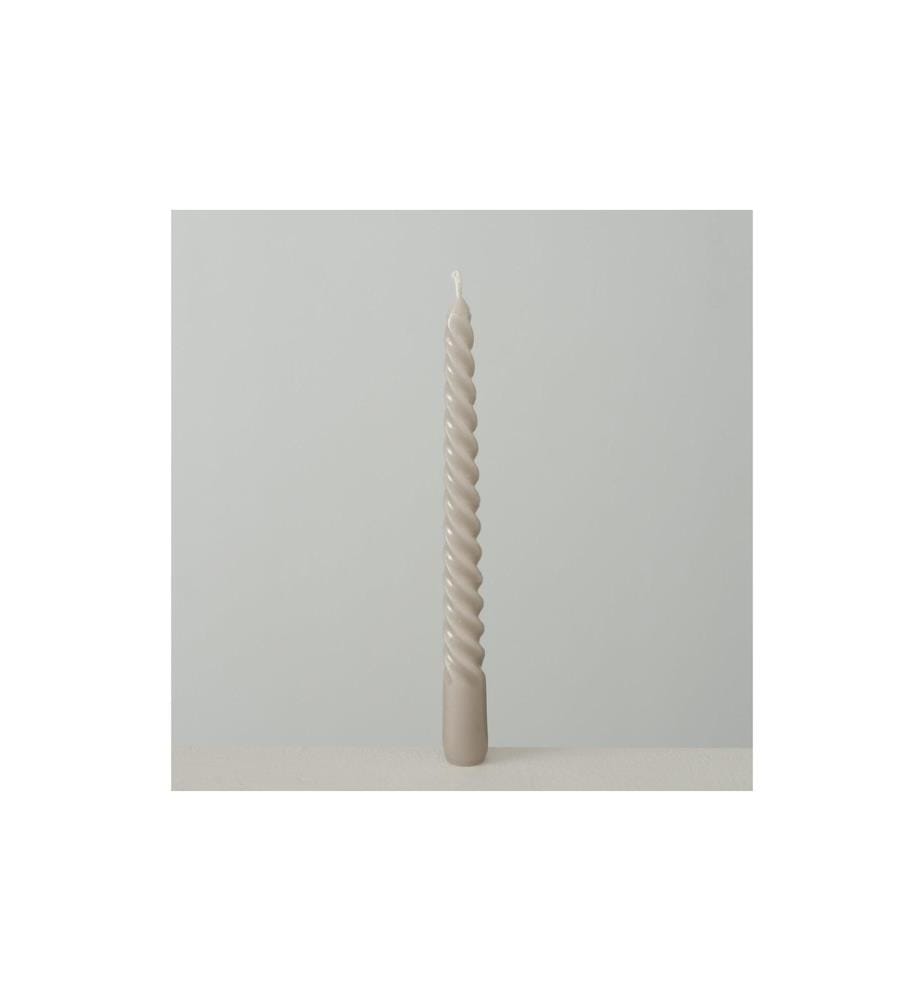 BOLTZE - Etoilekerze Twisto 20 x 2 cm, Taupe, 6 Stück