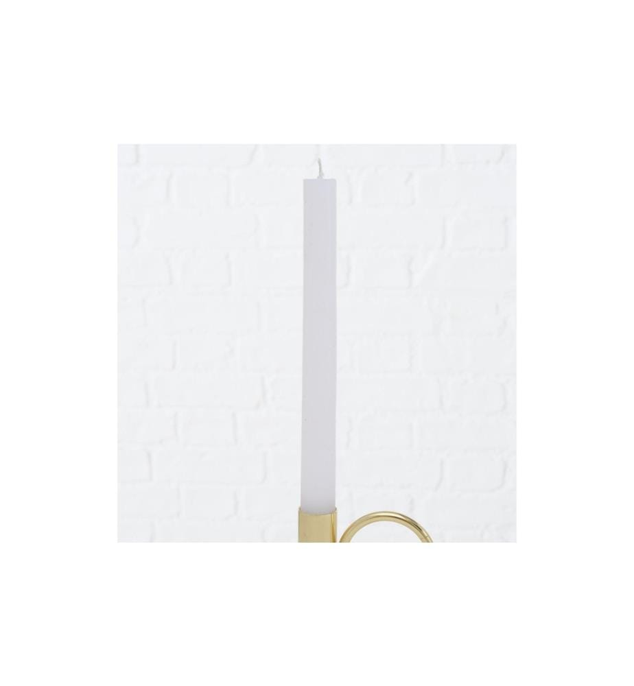 BOLTZE - Stabkerze Melia 20 cm, Weiss, 4 Stück