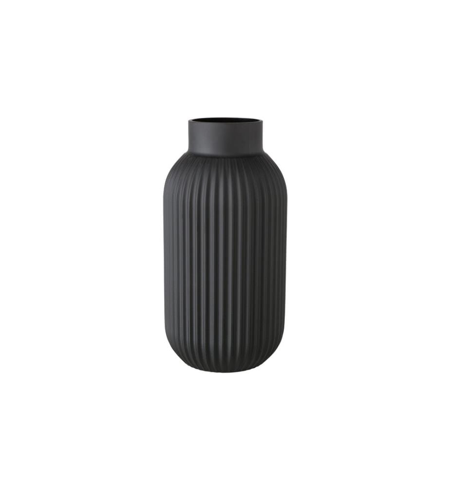 BOLTZE - Vase Nordika 22 cm, Schwarz matt