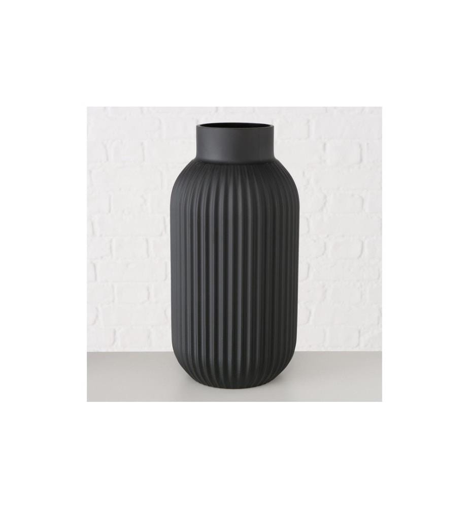 BOLTZE - Vase Nordika 22 cm, Schwarz matt