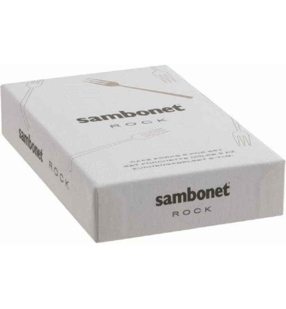 SAMBONET - Kuchengabel Rock 1 Stück, Schwarz glanz/Metall/Silber