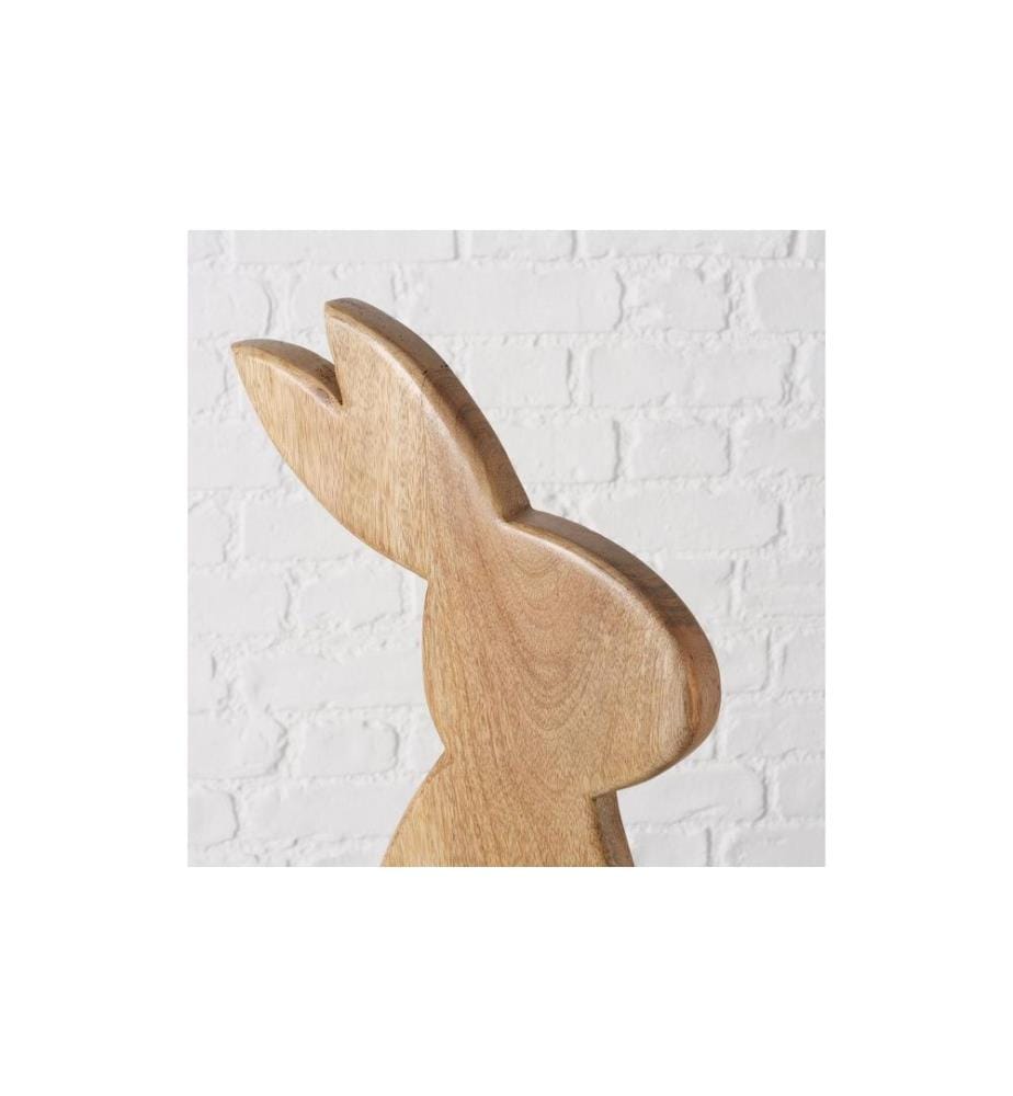 BOLTZE - Aufsteller Hase Nesli 62 cm, Mangoholz