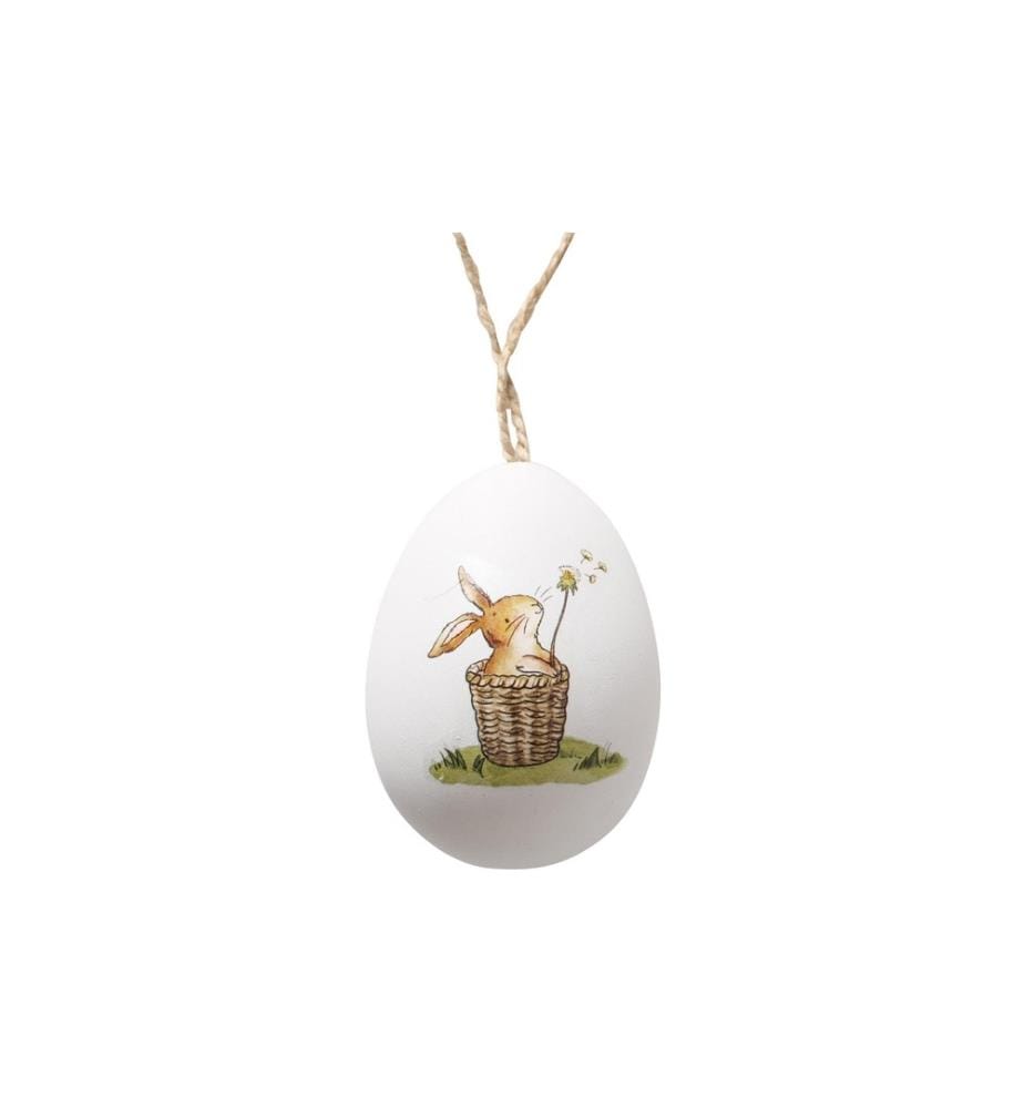 BOLTZE - Attache Oeufs de Pâques Charmy 4 pièces, blanc