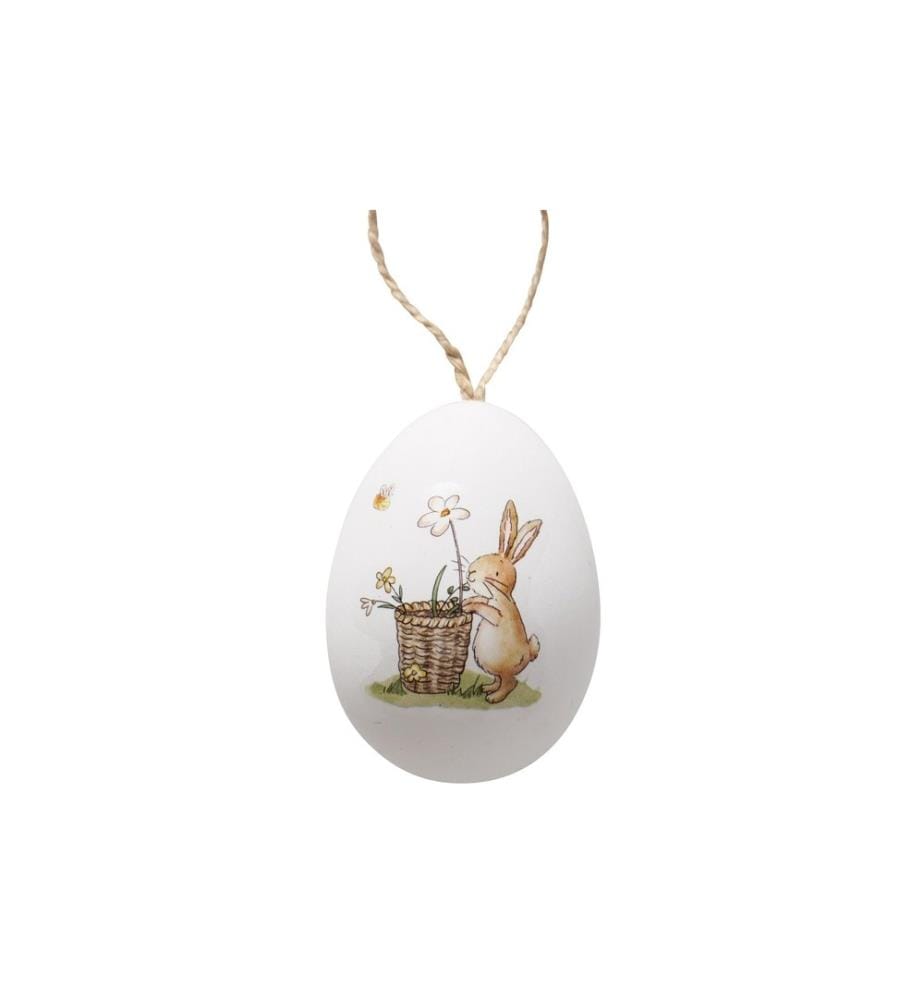BOLTZE - Attache Oeufs de Pâques Charmy 4 pièces, blanc