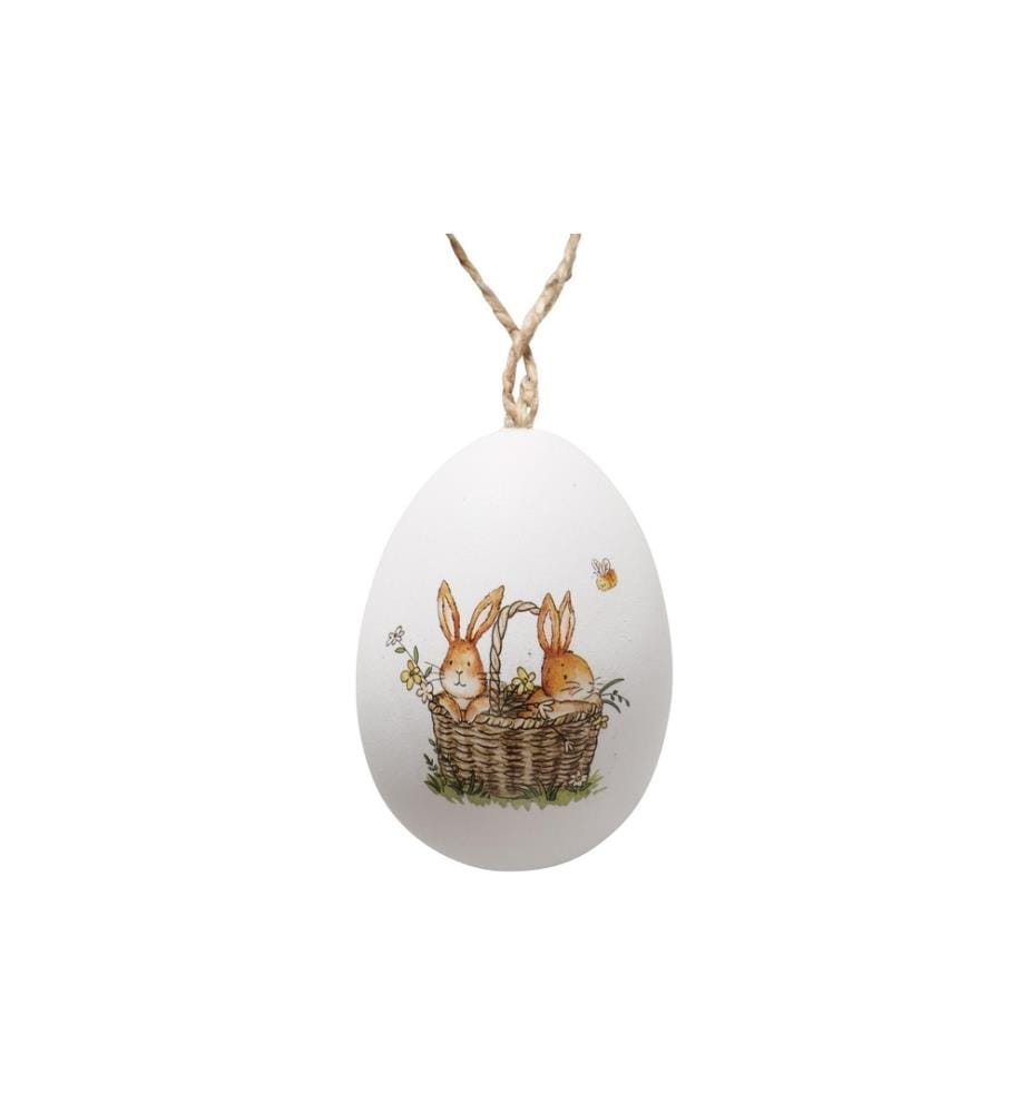 BOLTZE - Attache Oeufs de Pâques Charmy 4 pièces, blanc