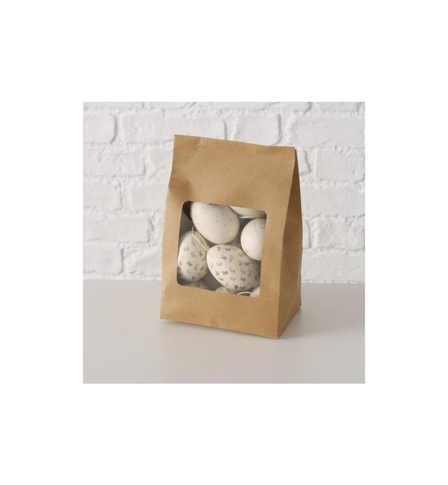 BOLTZE - Attache Oeufs de Pâques Tinka 12 pièces, blanc