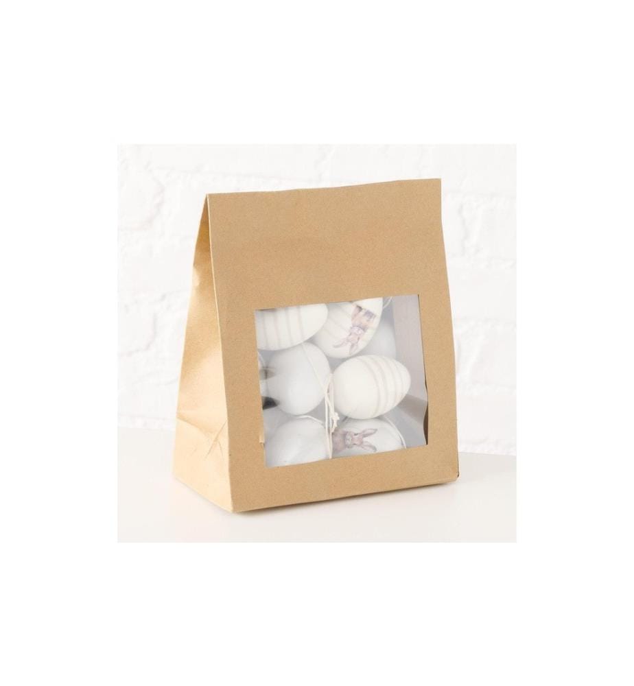 BOLTZE - Attache Oeufs de Pâques Hansi 12 pièces, blanc