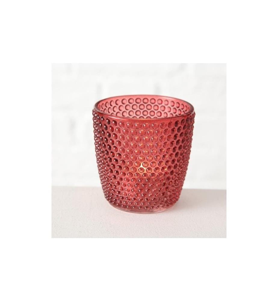 BOLTZE - Windlicht Marilu 4 Stück, 7.5 cm, Rosa