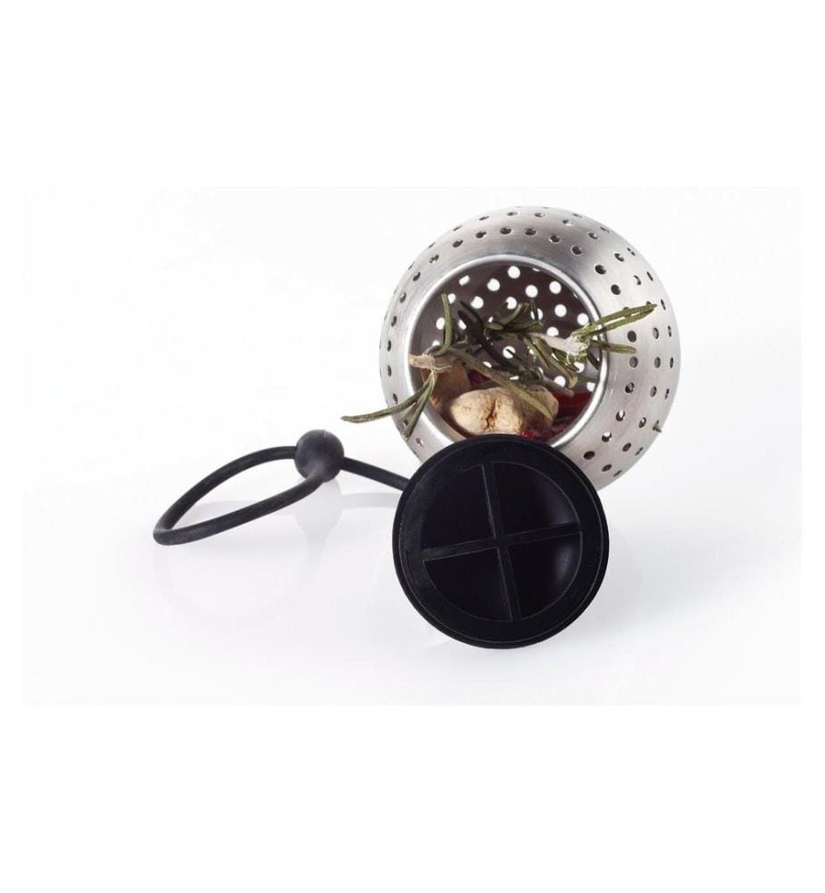 ADHOC - Tee-Gewürzsieb Spice Bomb Schwarz/Silber