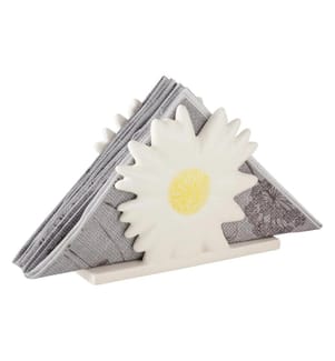 BOLTZE - Serviettenhalter Daisy, Gelb / Weiss