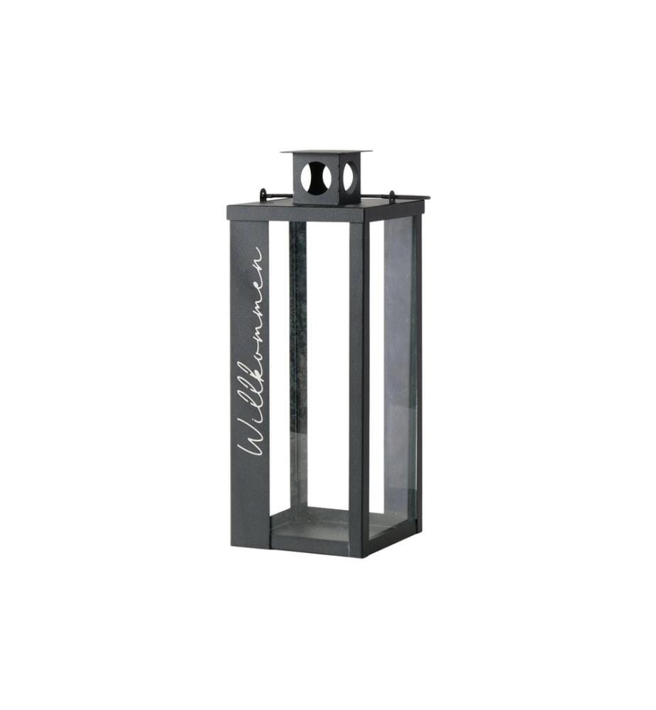 BOLTZE - Laterne Halifax 2-teilig, Schwarz/Transparent